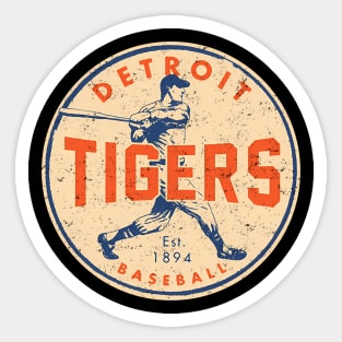 Old Detroit Tigers 3 By Buck Sticker